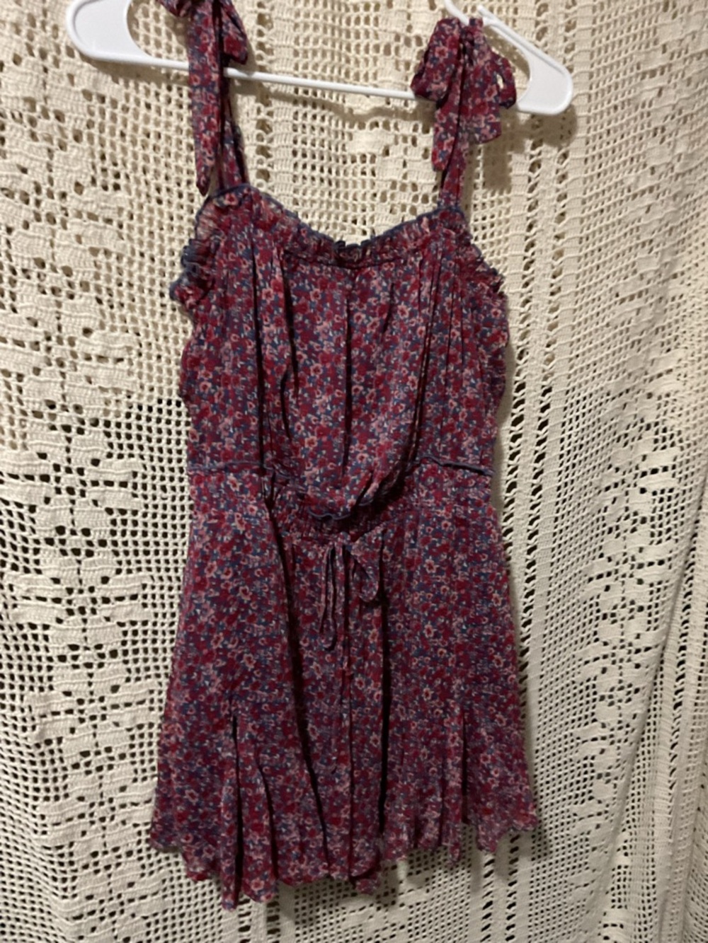 Altar’d State floral shorts romper Small